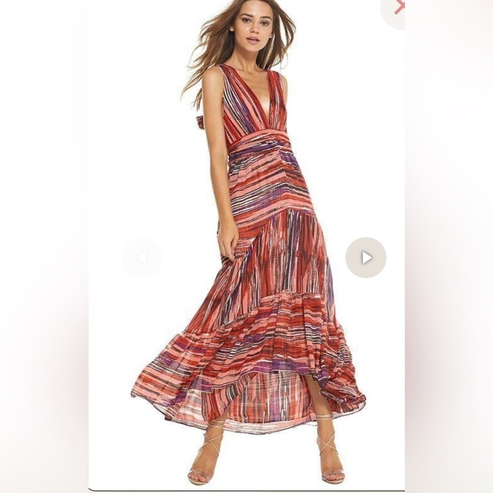 Misa Los Angeles Striped Multicolor Maxi Dress - Picture 2 of 10
